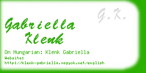 gabriella klenk business card